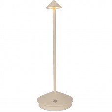 Επαναφορτιζόμενο Πορτατίφ LED 3W Θερμό Φως Dimmable Αλουμινίου Μπεζ 3031